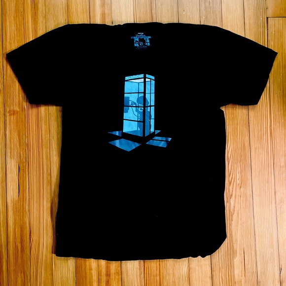 Medium Black Threadless E.T. The Extra Terrestrial Phone Home T-shirt - Picture 2 of 3